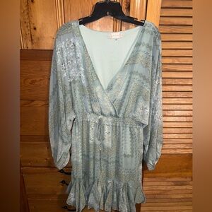 Altard State Sage Long Sleeve Mini Dress